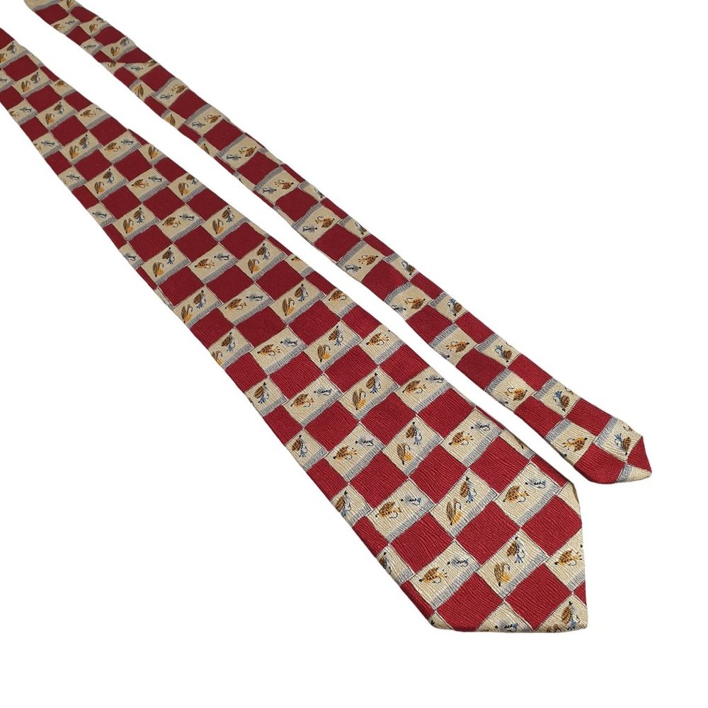 Lands End Direct Merchants Mens Necktie Designer Fishing Lures Office Work Dad G